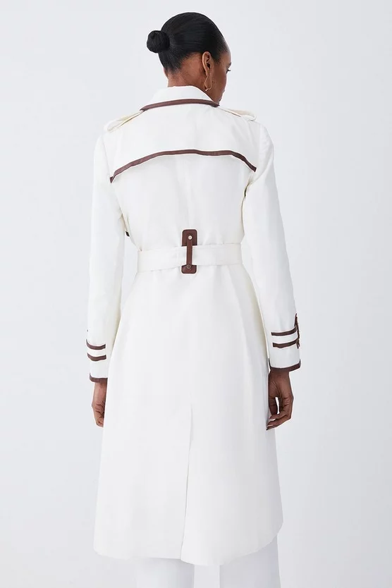Cheapest 🎁 Karen Millen Collar Detail Belted Trench 🧥 Coat - ivory ✨ 5 Cheapest 🎁 Karen Millen Collar Detail Belted Trench 🧥 Coat - ivory ✨ - Image 3