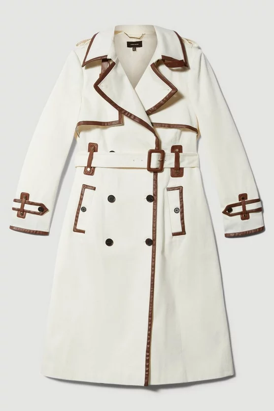 Cheapest 🎁 Karen Millen Collar Detail Belted Trench 🧥 Coat - ivory ✨ 6 Cheapest 🎁 Karen Millen Collar Detail Belted Trench 🧥 Coat - ivory ✨ - Image 4