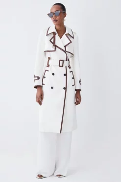 Cheapest 🎁 Karen Millen Collar Detail Belted Trench 🧥 Coat - ivory ✨ 13 Cheapest 🎁 Karen Millen Collar Detail Belted Trench 🧥 Coat - ivory ✨ -Karen Millen Outlet store bkk03248 ivory xl 4