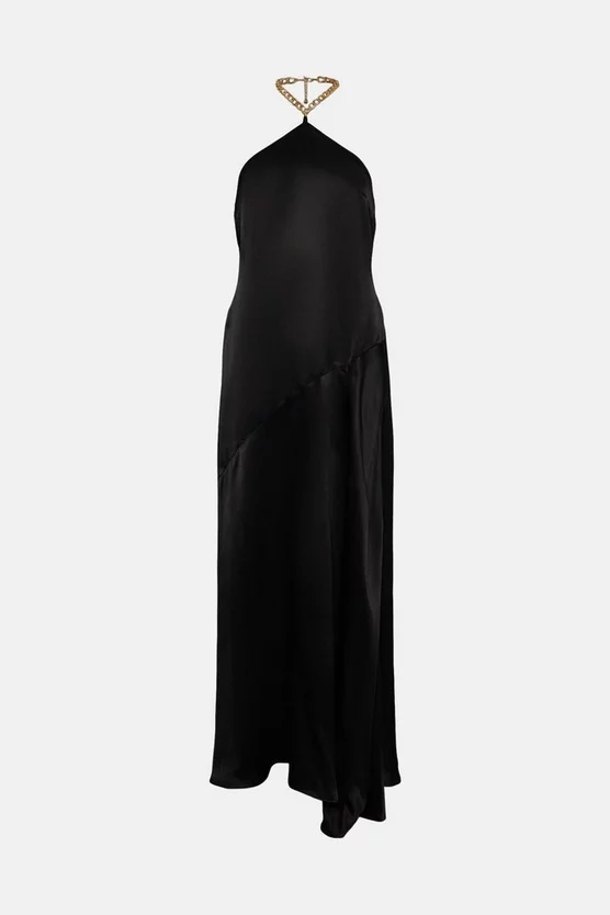 Cheap π Karen Millen Satin Back Crepe Halter Maxi π Dress βοΈ 6 Cheap π Karen Millen Satin Back Crepe Halter Maxi π Dress βοΈ - Image 4