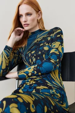 Deals ⭐ Karen Millen Marble Slinky Jacquard Knit Pencil Midaxi 👗 Dress - multi 👍 13 Deals ⭐ Karen Millen Marble Slinky Jacquard Knit Pencil Midaxi 👗 Dress - multi 👍 -Karen Millen Outlet store bkk03258 multi xl 4