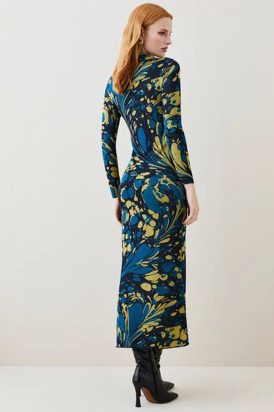 Deals ⭐ Karen Millen Marble Slinky Jacquard Knit Pencil Midaxi 👗 Dress - multi 👍 8 Deals ⭐ Karen Millen Marble Slinky Jacquard Knit Pencil Midaxi 👗 Dress - multi 👍 - Image 6