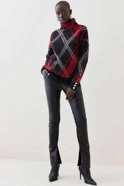 Wholesale 😀 Karen Millen Brushed Knit Slouchy Jumper 🔔 -Karen Millen Outlet store bkk03447 red xl 4