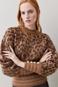 Best Sale ✔️ Karen Millen Brushed Geo Knit Jumper 🛒