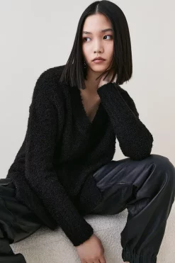 Best deal ๐ Karen Millen Boucle V Neck Knit Jumper And Scarf ๐ 11 Best deal ๐ Karen Millen Boucle V Neck Knit Jumper And Scarf ๐ -Karen Millen Outlet store bkk03495 black xl 4
