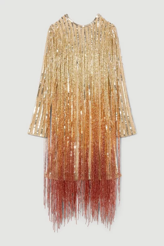 Promo โญ Karen Millen Beaded Fringed Woven Mini ๐ Dress ๐ 6 Promo โญ Karen Millen Beaded Fringed Woven Mini ๐ Dress ๐ - Image 4
