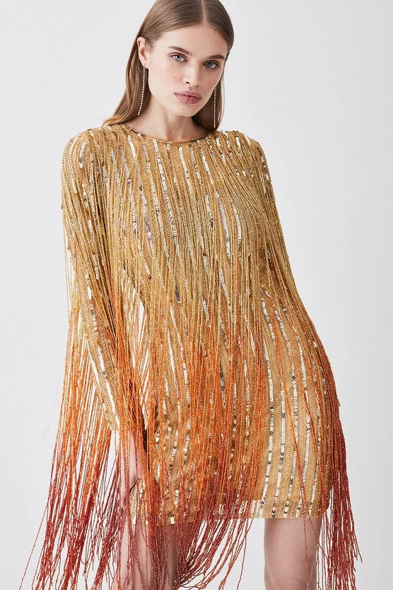 Promo โญ Karen Millen Beaded Fringed Woven Mini ๐ Dress ๐ 7 Promo โญ Karen Millen Beaded Fringed Woven Mini ๐ Dress ๐ - Image 5