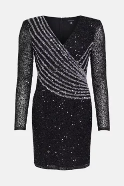 Promo ๐ Karen Millen Crystal Embellished Draped Front Mini ๐ Dress ๐ 11 Promo ๐ Karen Millen Crystal Embellished Draped Front Mini ๐ Dress ๐ -Karen Millen Outlet store bkk03547 black xl 3