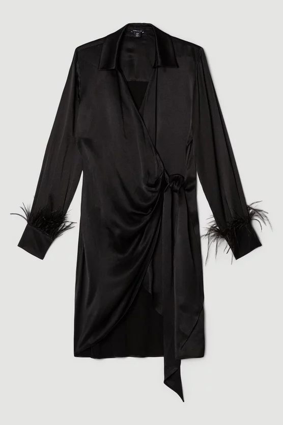 Best reviews of ✨ Karen Millen Satin Back Crepe Feather Cuff Mini 👗 Dress 🎁 6 Best reviews of ✨ Karen Millen Satin Back Crepe Feather Cuff Mini 👗 Dress 🎁 - Image 4