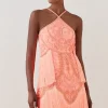 Buy ⭐ Karen Millen Fringed Beaded Halter Mini 👗 Dress 🥰