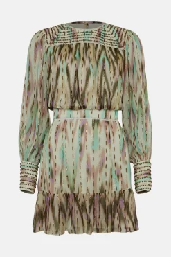 Cheapest 💯 Karen Millen Metallic Viscose Beaded Mini 👗 Dress - multi 🌟 -Karen Millen Outlet store bkk03807 multi xl 3