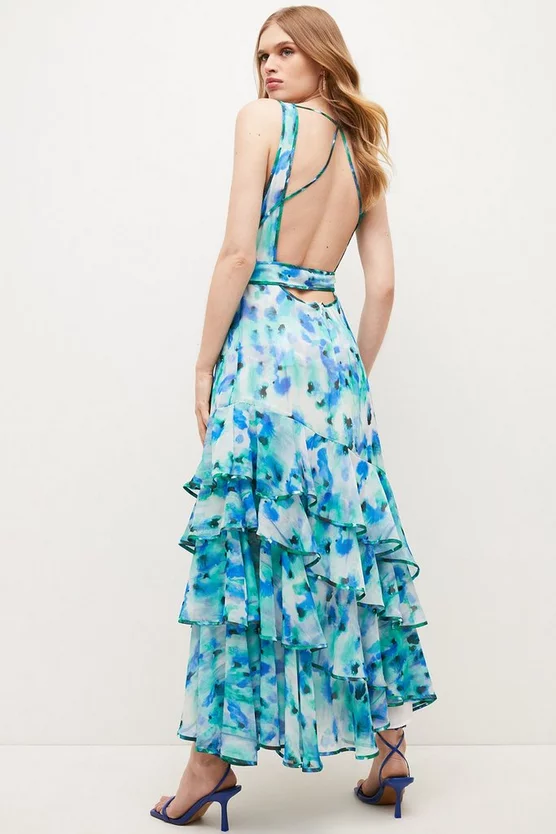 Deals ⌛ Karen Millen Ditsy Frill Woven Ruffle Maxi 👗 Dress - blue 🤩 7 Deals ⌛ Karen Millen Ditsy Frill Woven Ruffle Maxi 👗 Dress - blue 🤩 - Image 5
