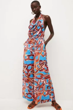 Budget ๐ฏ Karen Millen Chain Fluid Crepe Cowl Halter Woven Top ๐ 12 Budget ๐ฏ Karen Millen Chain Fluid Crepe Cowl Halter Woven Top ๐ -Karen Millen Outlet store bkk03979 blue xl 4