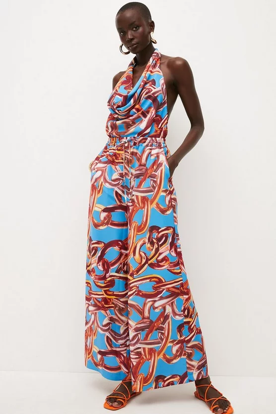 Budget ๐ฏ Karen Millen Chain Fluid Crepe Cowl Halter Woven Top ๐ 7 Budget ๐ฏ Karen Millen Chain Fluid Crepe Cowl Halter Woven Top ๐ - Image 5