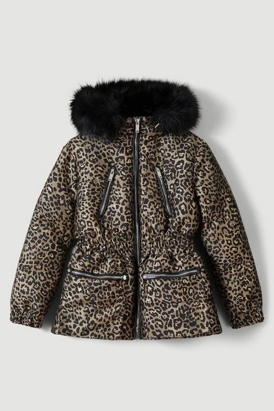 New ๐ Karen Millen Faux Fur Trim Animal Jacquard Puffer ๐งฅ Coat ๐ 6 New ๐ Karen Millen Faux Fur Trim Animal Jacquard Puffer ๐งฅ Coat ๐ - Image 4