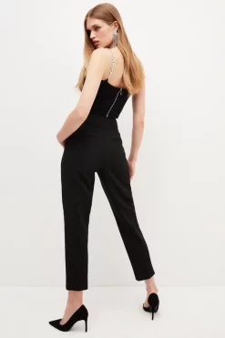 Best Pirce 😍 Karen Millen Compact Stretch Slim Leg Trouser 🔔 12 Best Pirce 😍 Karen Millen Compact Stretch Slim Leg Trouser 🔔 -Karen Millen Outlet store bkk04405 black xl 2