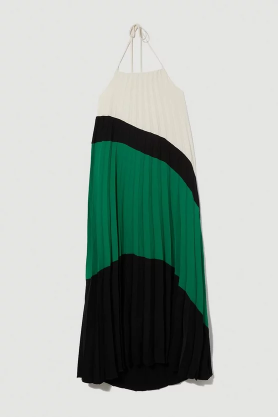 Discount 😀 Karen Millen Soft Tailored Pleated Halter Neck Maxi 👗 Dress 👏 6 Discount 😀 Karen Millen Soft Tailored Pleated Halter Neck Maxi 👗 Dress 👏 - Image 4