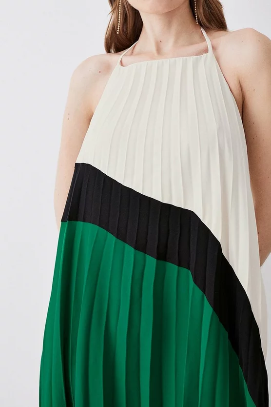 Discount 😀 Karen Millen Soft Tailored Pleated Halter Neck Maxi 👗 Dress 👏 7 Discount 😀 Karen Millen Soft Tailored Pleated Halter Neck Maxi 👗 Dress 👏 - Image 5