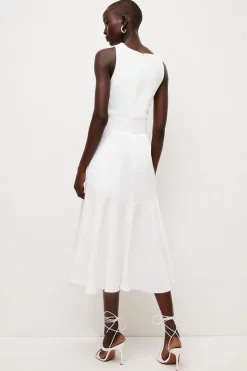 Budget โ Karen Millen Soft Tailored Cross Over Neck High Low Midi ๐ Dress - ivory ๐ 9 Budget โ Karen Millen Soft Tailored Cross Over Neck High Low Midi ๐ Dress - ivory ๐ -Karen Millen Outlet store bkk04426 ivory xl 2