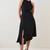 Cheap 😍 Karen Millen Soft Tailored Sleeveless Midi 👗 Dress 🔔 1 Cheap 😍 Karen Millen Soft Tailored Sleeveless Midi 👗 Dress 🔔 -Karen Millen Outlet store bkk04427 black xl