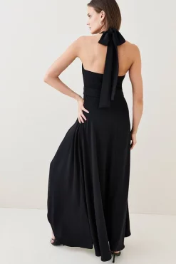 Cheapest 🥰 Karen Millen Soft Tailored Waterfall Halter Maxi 👗 Dress 😍 12 Cheapest 🥰 Karen Millen Soft Tailored Waterfall Halter Maxi 👗 Dress 😍 -Karen Millen Outlet store bkk04428 black xl 2