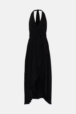 Cheapest 🥰 Karen Millen Soft Tailored Waterfall Halter Maxi 👗 Dress 😍 13 Cheapest 🥰 Karen Millen Soft Tailored Waterfall Halter Maxi 👗 Dress 😍 -Karen Millen Outlet store bkk04428 black xl 3