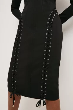 Cheap ⭐ Karen Millen Corset Sleeved Midi 👗 Dress - black ✨ 10 Cheap ⭐ Karen Millen Corset Sleeved Midi 👗 Dress - black ✨ -Karen Millen Outlet store bkk04436 black xl 2