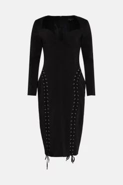 Cheap ⭐ Karen Millen Corset Sleeved Midi 👗 Dress - black ✨ 11 Cheap ⭐ Karen Millen Corset Sleeved Midi 👗 Dress - black ✨ -Karen Millen Outlet store bkk04436 black xl 3