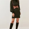 Deals 🎁 Karen Millen Lydia Millen Cashmere Belted Knit Mini 👗 Dress - forest 🥰 -Karen Millen Outlet store bkk04441 forest xl