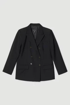 Budget ❤️ Karen Millen Wool Blend Double Breasted Tailored Jacket 😀 11 Budget ❤️ Karen Millen Wool Blend Double Breasted Tailored Jacket 😀 -Karen Millen Outlet store bkk04484 black xl 3