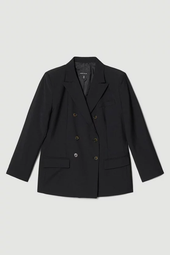Budget ❤️ Karen Millen Wool Blend Double Breasted Tailored Jacket 😀 6 Budget ❤️ Karen Millen Wool Blend Double Breasted Tailored Jacket 😀 - Image 4