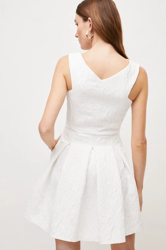 Buy ๐ Karen Millen Jacquard Cross Front Mini ๐ Dress - ivory ๐คฉ 7 Buy ๐ Karen Millen Jacquard Cross Front Mini ๐ Dress - ivory ๐คฉ - Image 5