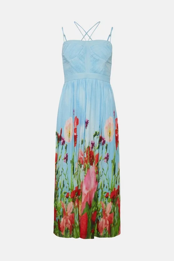 Flash Sale โญ Karen Millen Poppy Meadow Pleated Midi ๐ Dress - floral ๐ 6 Flash Sale โญ Karen Millen Poppy Meadow Pleated Midi ๐ Dress - floral ๐ - Image 4
