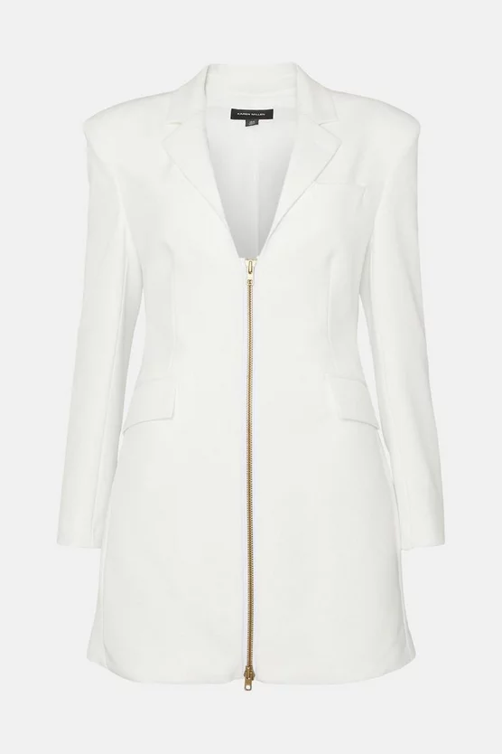 Coupon ๐ฅ Karen Millen Strong Shoulder Zip Front Mini ๐ Dress - ivory ๐ 6 Coupon ๐ฅ Karen Millen Strong Shoulder Zip Front Mini ๐ Dress - ivory ๐ - Image 4