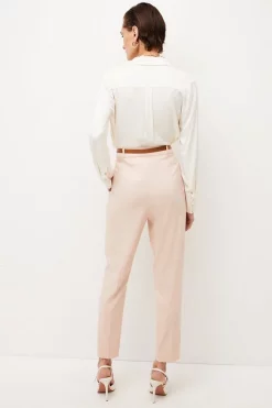 Cheapest 🎁 Karen Millen Relaxed Tailored Belted Slim Leg Trouser 🔥 -Karen Millen Outlet store bkk04724 blush xl 2