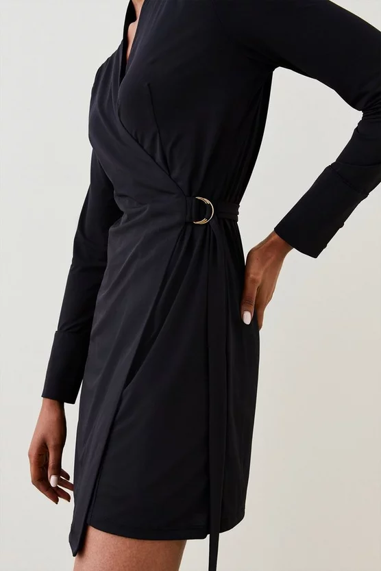 Promo ๐ Karen Millen Slinky Buckle Detail Wrap Jersey Mini ๐ Dress ๐ 4 Promo ๐ Karen Millen Slinky Buckle Detail Wrap Jersey Mini ๐ Dress ๐ - Image 2