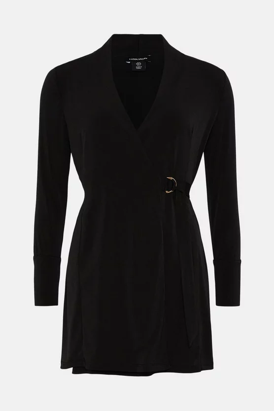 Promo ๐ Karen Millen Slinky Buckle Detail Wrap Jersey Mini ๐ Dress ๐ 6 Promo ๐ Karen Millen Slinky Buckle Detail Wrap Jersey Mini ๐ Dress ๐ - Image 4