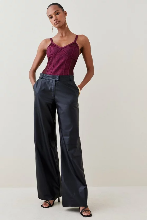 Top 10 🤩 Karen Millen Metallic Bandage Knit And Mesh Corset Body - burgundy ❤️ 7 Top 10 🤩 Karen Millen Metallic Bandage Knit And Mesh Corset Body - burgundy ❤️ - Image 5