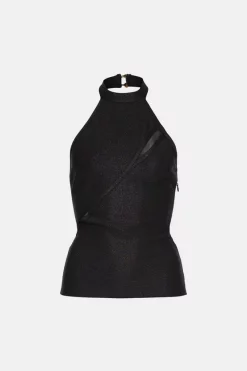 Deals 👍 Karen Millen Sparkle Bandage Knit Cut Out Halter Top - black ⭐ 10 Deals 👍 Karen Millen Sparkle Bandage Knit Cut Out Halter Top - black ⭐ -Karen Millen Outlet store bkk04782 black xl 3