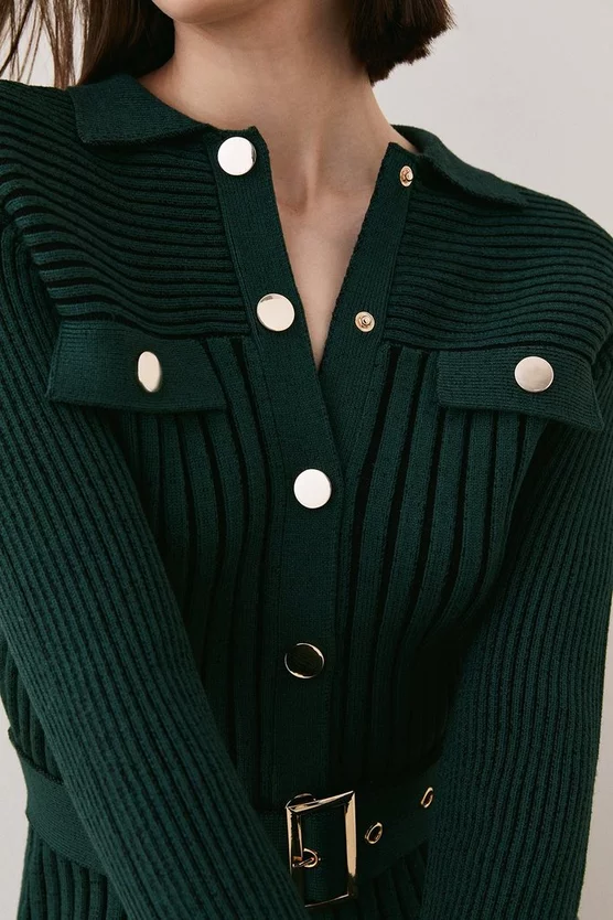 Best deal 🤩 Karen Millen Belted Utility Rib Knitted Mini 👗 Dress ⭐ 4 Best deal 🤩 Karen Millen Belted Utility Rib Knitted Mini 👗 Dress ⭐ - Image 2