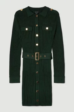 Best deal 🤩 Karen Millen Belted Utility Rib Knitted Mini 👗 Dress ⭐ 11 Best deal 🤩 Karen Millen Belted Utility Rib Knitted Mini 👗 Dress ⭐ -Karen Millen Outlet store bkk04813 forest xl 3