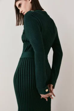 Best deal 🤩 Karen Millen Belted Utility Rib Knitted Mini 👗 Dress ⭐ 12 Best deal 🤩 Karen Millen Belted Utility Rib Knitted Mini 👗 Dress ⭐ -Karen Millen Outlet store bkk04813 forest xl 4