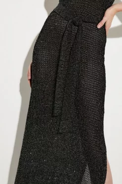 Hot Sale ๐ฅฐ Karen Millen Belted Open Stitch Luxe Shimmer Knit Maxi ๐ Dress ๐คฉ 14 Hot Sale ๐ฅฐ Karen Millen Belted Open Stitch Luxe Shimmer Knit Maxi ๐ Dress ๐คฉ -Karen Millen Outlet store bkk05041 black xl 4