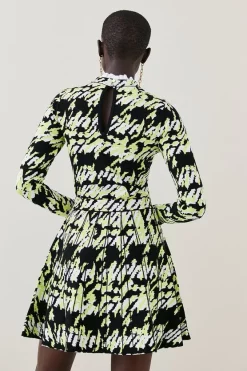 Top 10 🔥 Karen Millen Woven Collar & Cuff Jacquard Knit Jumper ❤️ -Karen Millen Outlet store bkk05052 lime xl 2