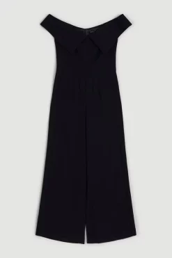 Best Sale 🎁 Karen Millen Tailored Bardot Wide Leg Jumpsuit 🔥 -Karen Millen Outlet store bkk05094 black xl 3