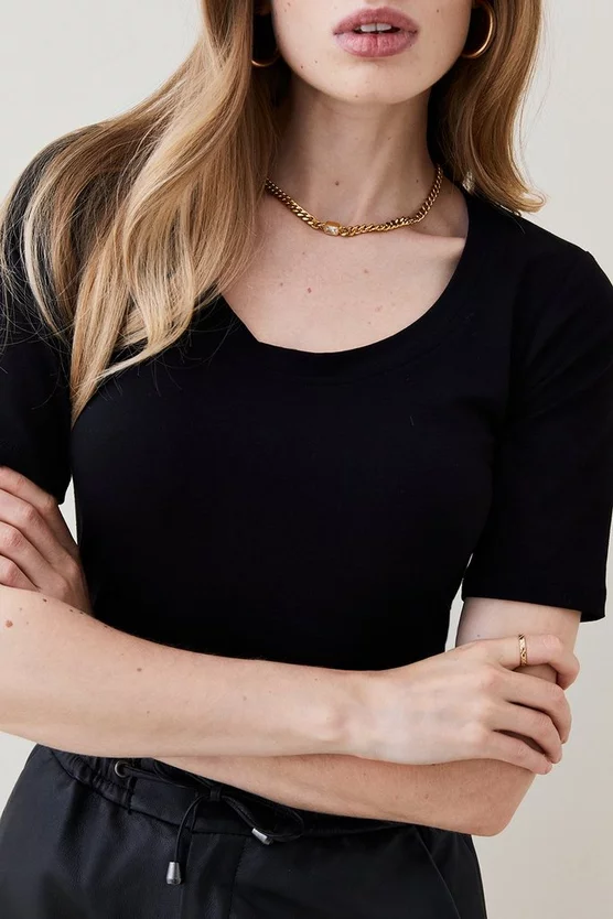 Flash Sale ๐ Karen Millen Cotton Scoop Neck Short Sleeve T-Shirt ๐ฅฐ 4 Flash Sale ๐ Karen Millen Cotton Scoop Neck Short Sleeve T-Shirt ๐ฅฐ - Image 2