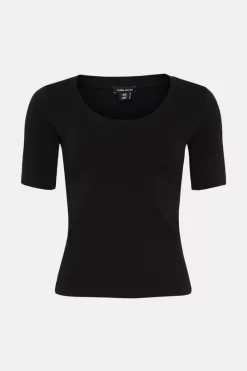Flash Sale ๐ Karen Millen Cotton Scoop Neck Short Sleeve T-Shirt ๐ฅฐ 12 Flash Sale ๐ Karen Millen Cotton Scoop Neck Short Sleeve T-Shirt ๐ฅฐ -Karen Millen Outlet store bkk05237 black xl 3