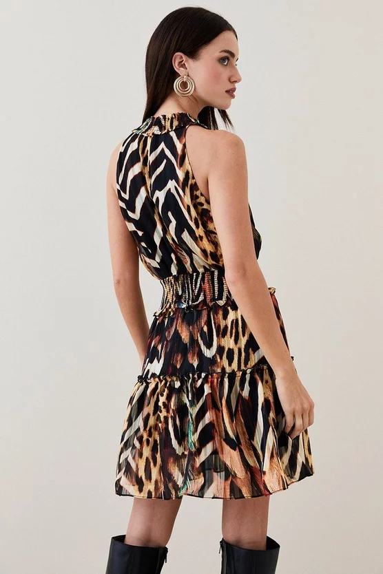 Flash Sale โค๏ธ Karen Millen Animal Shirred Halter Woven Mini ๐ Dress ๐งจ 5 Flash Sale โค๏ธ Karen Millen Animal Shirred Halter Woven Mini ๐ Dress ๐งจ - Image 3