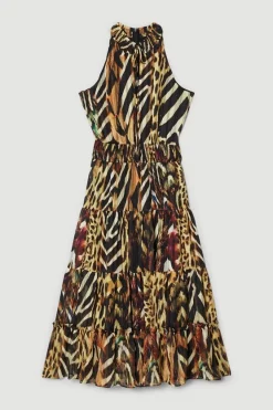 Outlet ๐ Karen Millen Animal Shirred Halter Woven Maxi ๐ Dress ๐ฅ 11 Outlet ๐ Karen Millen Animal Shirred Halter Woven Maxi ๐ Dress ๐ฅ -Karen Millen Outlet store bkk05309 animal xl 3