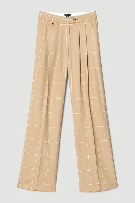 Best Sale โจ Karen Millen Check Wide Leg Pocket Detail Trouser - camel ๐ 6 Best Sale โจ Karen Millen Check Wide Leg Pocket Detail Trouser - camel ๐ - Image 4